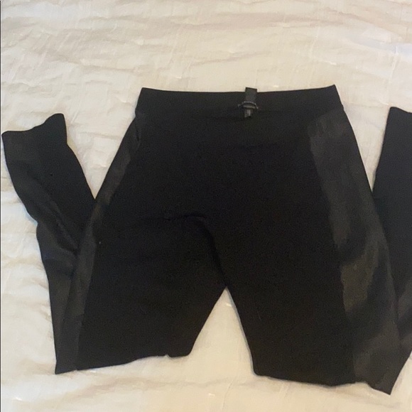 Express Pants - Faux leather side leggings from Express